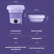 Opvouwbare mini-wasmachine